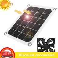 Solar Panel Exhaust Fan Outdoor IP65 Portable for RVs Greenhouses Pet Houses Chicken House 10W Low P