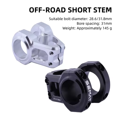 MTB Stem 31.8mm 35mm Length 0 Degree Downhill Mountain Road Bike Handlebar Stem for XC AM Cycling