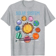 Children's T-Shirt Solar System Planets Science Space Boys Girls Kids T-Shirt Fashion Tops Clothes B