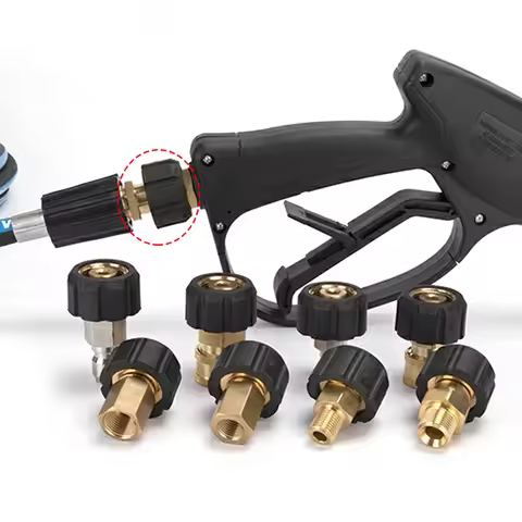 M22 14 Male To 1/4\" 3/8\" M22 Pressure Washer Quick Connector To Spray Gun Wand Lance Bayonet Adapt
