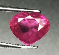 Burmese Ruby 1.05cts 5.6x6.7x3.3mm heart shape 100% natural gemstone