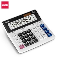 Deli 12 Digits Mechanical Key Desktop Calculator Large Button Office Calculators Adjustable Decimal