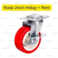 2 Inch 50mm Trolley Wheels with Brakes, Pvc Trolley Display Case Wheels