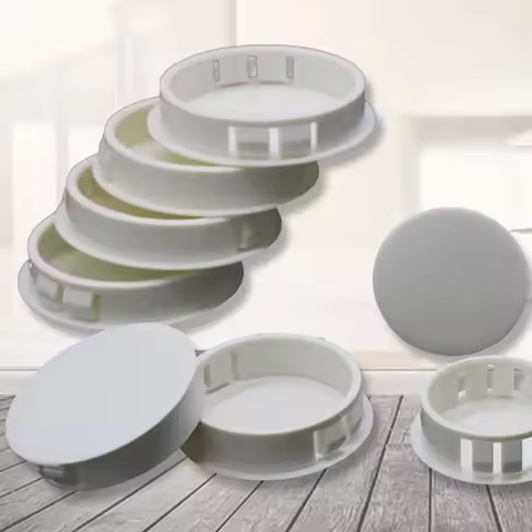 2/5/10pcs White Plastic Hole Plug Snap-on Cover Hole Nylon Snap On Plugs Dust Caps 5/8/10/13/16/19/2