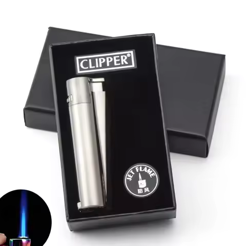 Clipper Spades A Portable Grinding Wheel Flint Inflatable Lighter Metal Fireless Butane Gas Jet Ligh