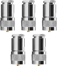 PL259 Cable Clamp Compression Connector Coaxial Adapter for 7D-FB Ecoflex 10 RG213 RG214 LMR400 Pack