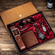 💥 HANTARAN 💥 SET Hadiah Jam Tangan Aksesori Kaca Mata Dompet Pen Tali pinggang Untuk Lelaki Men Suam