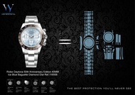 ฟิล์มกันรอยนาฬิกา Watch Protection Film Rolex Daytona 50th Anniversary Edition 40mm Ice Blue Diamond Dial Ref.116506