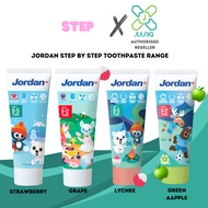 JORDAN Children TOOTHPASTE STEP Range 75g Jordan Kids Toothpaste