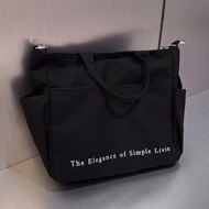 New Nolanoir Elegance Tote Bag Canvas 2 In 1 Uni | Muat Laptop 14Inch
