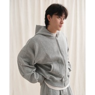 Rivet Zipper Hoodie - Misty/Black/Dark Grey