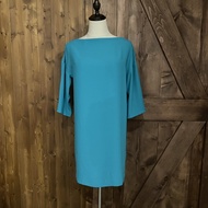 MANGO Green Chiffon Dress