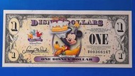 2009年迪士尼紙鈔(米奇1美元)全新(紙鈔)