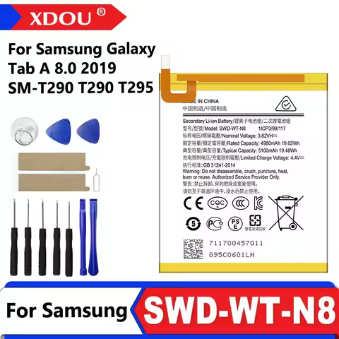 Brand New SWD-WT-N8 5100mAh High Quality Replacement Battery For Samsung Galaxy Tab A 8.0 2019 SM-T2