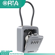 ORIA Key Lock Box 4 Digit Combination Wall Mounted Security Storage Lock Box 5 Keys Capacity for Hou
