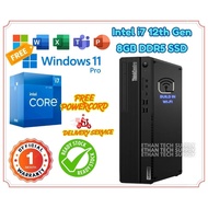 🇲🇾【High End Pc】Lenovo ThinkCentre M90s Gen 3 SFF Desktop PC | Intel i7 12th Gen | 8GB DDR5 | Built-i