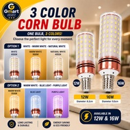 3 Color E27 Led Bulb 12W 16W Corn Bulb Chandelier Bulb 3IN1 led bulb 12W 16W