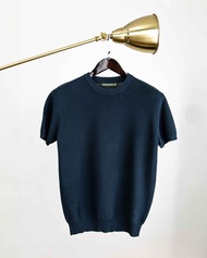 TOFFY & BROWN / POPCORN CREWNECK KNITTED เสื้อนิตคอฟิตทอลายป๊อปคอร์น