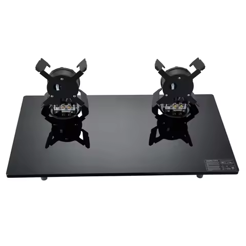 #factory manufacturer national double two 2 plate built in tempered glass gas cooktop 2 burner gas c