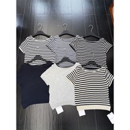 36UP Women's Colorful Striped Off Shoulder Sweater New Casual Minimalist Style From Guangzhou Model 
