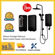 RTLE33P-R-BLACK Rheem Prestige Platinum Electric BLACK Instant Water Heater with Rainshower set