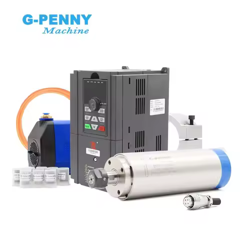 G-Penny 2.2KW ER20 D80 110V/220V/380V 400hz 24000rpm Water Cooled Spindle Motor Kit BD600 FL Inverte