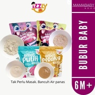 Izzly Baby Food Bubur Bayi 6 Bulan - 8 Bulan  Bubur Halus Beras Putih 150g  Bubur Halus Beras Perang