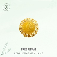 [Kedai Emas Gemilang] 70044 Gold Brooch (4.33Cm) (21.86G) [900 Gold]
