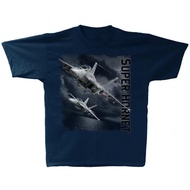 US Naval F/A-18 Super Hornet Fighter T-Shirt 100% Cotton O-Neck Short Sleeve  Casual Mens T-shirt Si