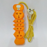 STOP KONTAK 5 LUBANG + PORT USB + PENGAMAN PENUTUP + KABEL 2mtr