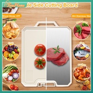 【Fast Delivery】Stainless Steel Cutting Board Double Sided Cutting Board Non Stick Fruit Cutting Boar
