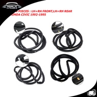 ยางขอบประตู รวม 4ชิ้น - ใน Honda  Aftermarket Civic EG EH EJ Sedan DX LX EX ประตู ปี1992 - 1995 มีบร