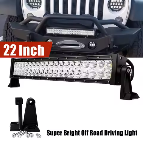 LED Light Bar 22-Inch Flood Combination LED Driving Light Off-Road Light LED Work Light for Boats, C