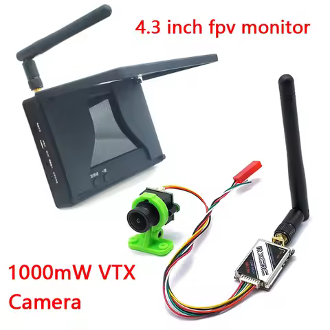 5.8G 48CH 4.3 Inch FPV Monitor 480x272 Build-in Battery Video Screen with 5.8G 1000mw adjustable Tra
