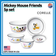 Corelle x Mouse Friends play 5p Set/Corelle USA/Dinnerware Corelle set/corelle bowls/Mouse Plate/Noodle Bowl/Dinnerware/Mouse bowls/Noodles Soup Bowl/Soup Bow/Ceramic Bowl/Mouse Kitchen Corelle set