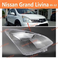 FOR Nissan Grand Livina (2005-2012) headlamp cover headlight cover cap transparent lens cover lampu 