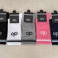Sports Socks Alo Students Ins Socks Men And Women Wear Yoga Pure Cotton Shark Casual Mid-tube Couple