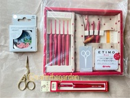 [包順豐] 現貨 鉤針入門套裝 9支 crochet starter kit 鈎針編織工具 日本tulip hook/鉸剪scissors/記號扣stitch marker