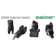 SALZER 22MM Selector Switch off/on, on/off/on without key and with key spring Return X-Series SZXKS