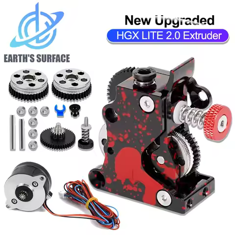 Upgraded HGX LITE 2.0 Extruder Helical Tooth Large Gear POM Drive Extruder Dual Gear Camouflage All 