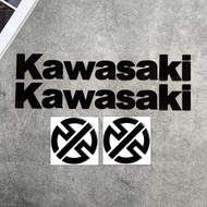2 Pcs/Set 3D Kawasaki Badge Emblem Waterproof Sticker Decor Motorcycle Front Body Fender Vinyl Decal