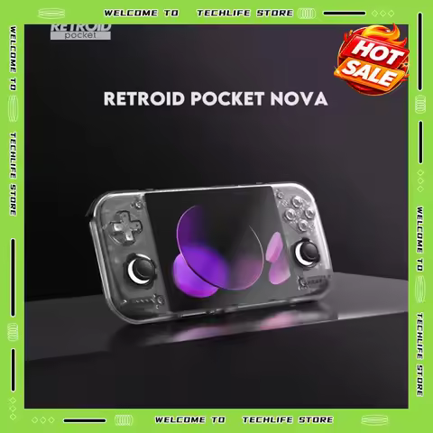 Retroid Pocket Nova 4.5" 120Hz AMOLED Retro Handheld Game Console Snapdragon 8 Gen2 PS2 Emulator And