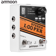 Ammoon STEREO Looper LOOP Record กีตาร์เอฟเฟกต์เหยียบ 10 ลูปอิสระสูงสุดเวลาในการบันทึก 10 นาทีสำหรับการโอเวอร์ลูปไม่จำกัด