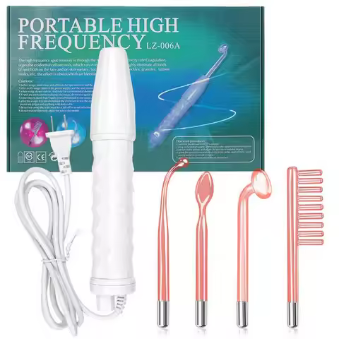 Skin Care 4 In 1 Electrotherapy Wand Portable Handheld Skin Therapy Wand High Frequency Facial Machi
