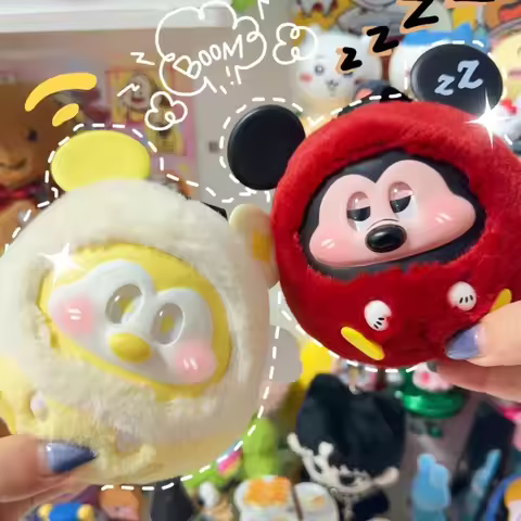 MINISO x Disney Authentic Mickey Plush Pendant - Fun Collision Series Blind Box Keychain Gift