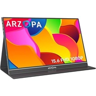 Arzopa 15.6'' Portable Monitor A1 1080P FHD Laptop Monitor USB C HDMI w/Smart Cover for PC Mac Phone