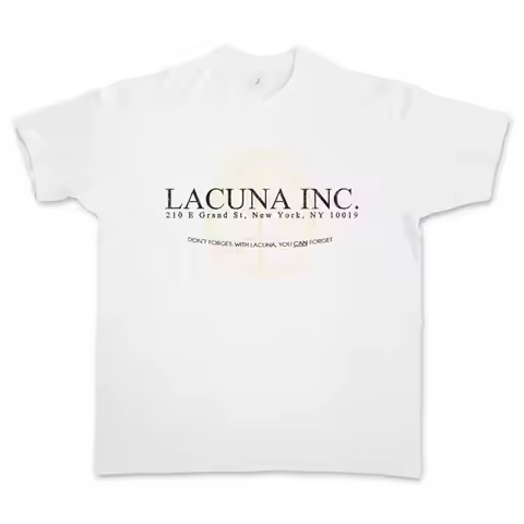 LACUNA INC T SHIRT Eternal Sunshine of the Sign Logo Company Spotless Mind