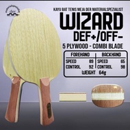 ไม้ปิงปองประเภท 2 ด้านเด้งไม่เท่ากัน der-materialspezialist Wizard - Offensive- / Defensive+