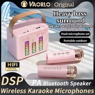 Y5 Wireless Microphone Bluetooth Speaker Karaoke Machine Fantasy RGB Lights Effects HIFI Subwoofer KTV DSP Sound System Y3 Y2 Y1