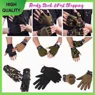 Tactical Glove Gloves Sarung Tangan Adult Kids Army Cameo Half-Finger Full Glove 511